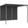 Image de vidaXL Belvédère de jardin avec rideau latéral 3x3x2,25 m Anthracite47995