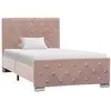 Image de vidaXL Cadre de lit sans matelas Rose Velours 90x200 cm286823