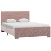 Image de vidaXL Cadre de lit sans matelas Rose Velours 120x200 cm286825