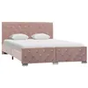 Image de vidaXL Cadre de lit sans matelas Rose Velours 140x200 cm286826