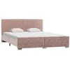 Image de vidaXL Cadre de lit sans matelas Rose Velours 160x200 cm286827