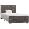 Image de vidaXL Cadre de lit sans matelas Gris Velours 90x200 cm