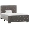 Image de vidaXL Cadre de lit sans matelas gris velours 100x200 cm286830