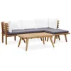 Image de vidaXL Salon de jardin 5 pcs bois d'acacia solide46678
