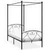 Image de vidaXL Cadre de lit à baldaquin sans matelas noir métal 120x200 cm284435