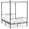 Image de vidaXL Cadre de lit sans matelas avec baldaquin noir 140x200 cm métal284436