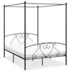 Image de vidaXL Cadre de lit à baldaquin sans matelas gris métal 160x200 cm284444