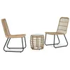 Image de vidaXL Ensemble de bistro 3 pcs Résine tressée Chêne
