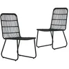 Image de Chaises De Jardin 2 Pcs RÃ©sine TressÃ©e Noir Vidaxl Vidaxl