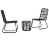 Image de vidaXL Ensemble de bistro 3 pcs Résine tressée Noir