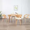 Image de vidaXL Chaises à manger lot de 4 crème bois courbé et similicuir278844