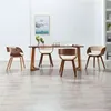 Image de vidaXL Chaises à manger lot de 4 crème bois courbé et similicuir