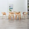 Image de vidaXL Chaises à manger lot de 6 crème bois courbé et similicuir278864