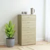 Image de Buffet Avec 6 Tiroirs ChÃªne Sonoma 50x34x96 Cm AgglomÃ©rÃ©