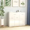 Image de vidaXL Buffet Blanc brillant 88x30x70 cm Bois d'ingénierie800681