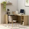 Image de vidaXL vidaXL Bureau d'angle forme de L chêne sonoma 120x140x75 cm Aggloméré
