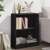 Image de vidaXL Bibliothèque Noir 60x24x76 cm Bois d'ingénierie800856