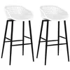 Image de vidaXL Chaises de bar lot de 2 blanc248150