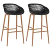 Image de vidaXL Chaises de bar lot de 2 noir248152