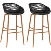 Image de vidaXL vidaXL Chaises de bar lot de 2 noir