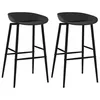 Image de vidaXL Chaises de bar lot de 2 noir248155
