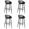 Image de vidaXL Chaises de bar lot de 4 noir248161