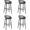 Image de vidaXL Chaises de bar lot de 4 gris248163