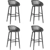 Image de vidaXL Vidaxl Chaises De Bar Lot De 4 Gris