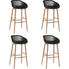 Image de vidaXL Vidaxl Chaises De Bar Lot De 4 Noir