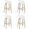 Image de vidaXL Vidaxl Tabourets De Bar 4 Pcs Blanc