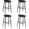 Image de vidaXL Vidaxl Chaises De Bar Lot De 4 Noir