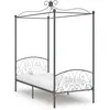 Image de vidaXL Cadre de lit à baldaquin sans matelas gris métal 100x200 cm284481
