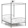 Image de vidaXL Cadre de lit à baldaquin sans matelas gris métal 140x200 cm284483