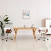 Image de vidaXL Chaise pivotante à manger Blanc Bois courbé et similicuir287398