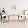 Image de Prolenta Premium - Chaise pivotante Ã  dÃ®ner Blanc Bois courbÃ© et similicuir