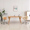 Image de vidaXL Chaise pivotante Ã  manger CrÃ¨me Bois courbÃ© et Similicuir
