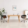 Image de vidaXL Chaise pivotante à manger Gris Bois courbé et tissu287401