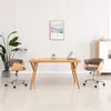 Image de vidaXL Chaise pivotante à manger Taupe Bois courbé et tissu287402