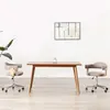 Image de vidaXL Chaise pivotante à manger Taupe Bois courbé et tissu287420