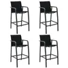 Image de vidaXL Chaises de bar de jardin lot de 4 Noir Textilène48117