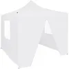 Image de vidaXL Tente de réception pliable avec 4 parois 3x3 m Acier Blanc