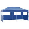 Image de vidaXL Tente de réception pliable avec 4 parois 3x6 m Acier Bleu48865