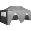 Image de vidaXL Vidaxl Tente De Réception Pliable Avec 4 Parois 3x6 M Acier Anthracite