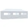 Image de vidaXL Tente de réception escamotable avec 8 parois 3 x 9 m Blanc