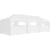 Image de vidaXL Vidaxl Tente De Réception Escamotable Avec 8 Parois 3 X 9 M Blanc