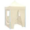 Image de vidaXL Tente de réception pliable avec 4 parois 2x2 m Acier Crème