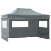 Image de vidaXL Tente de réception pliable avec 3 parois 3x4 m Acier Anthracite48896