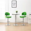 Image de vidaXL Tabourets de bar lot de 2 vert similicuir249665