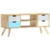 Image de vidaXL Meuble TV 110x35x48 cm Bois de manguier massif