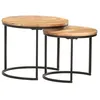 Image de vidaXL Tables gigognes 2 pcs Bois d'acacia massif